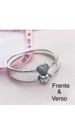Bracelet Coração Mary Story Cravejado Prata 925